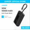 Anker Zolo Power Bank 10K - 30W, Built-In USB-C Cable, Compatible with MacBook, iPhone 15/15 Plus/15