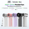 GOOJODOQ Fan GFS007 4000 mAh Turbo Mini Fan Rechargeable Handheld Portable Strong Wind Jet Hand